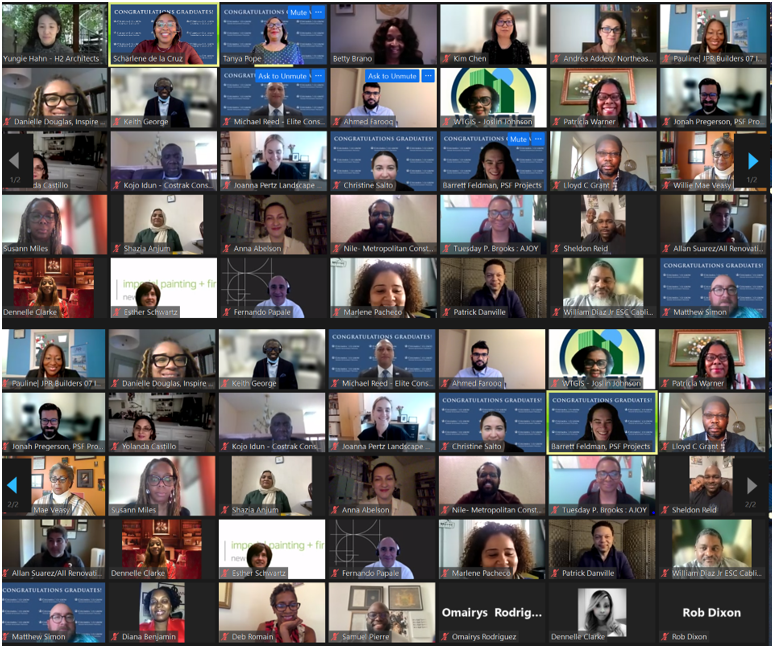 CU Grow graduated its fifth cohort of 17 firms in a virtual ceremony on December 16. screengrab of CU Grow 5th cohort virtual graduation on Zoom